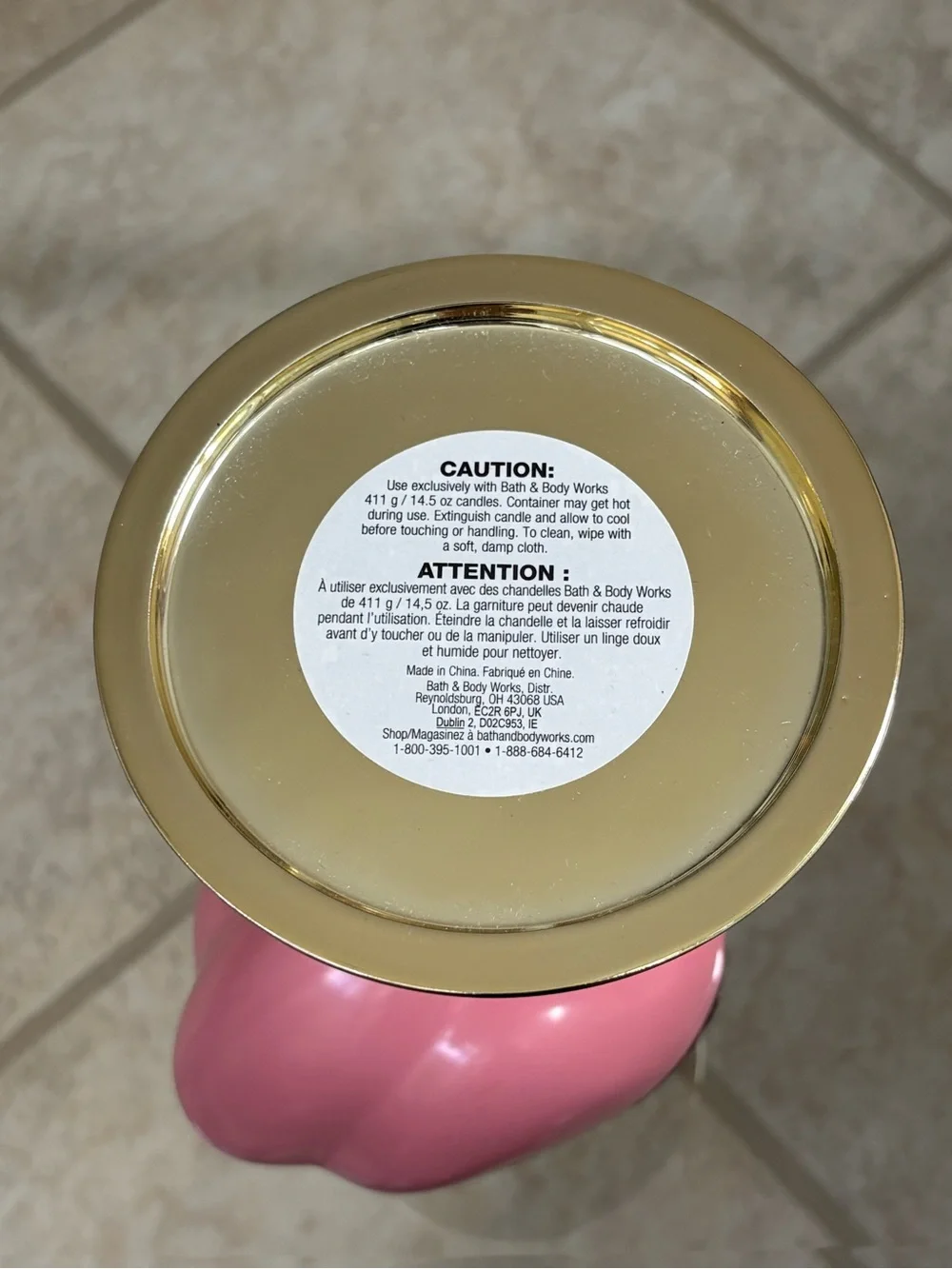 Pink Flamingo Ceramic Trinket Candle holder Bath and Body Works